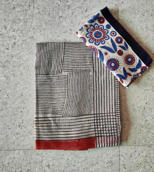Traditional Handcrafted Bagru Print Kota Sarees